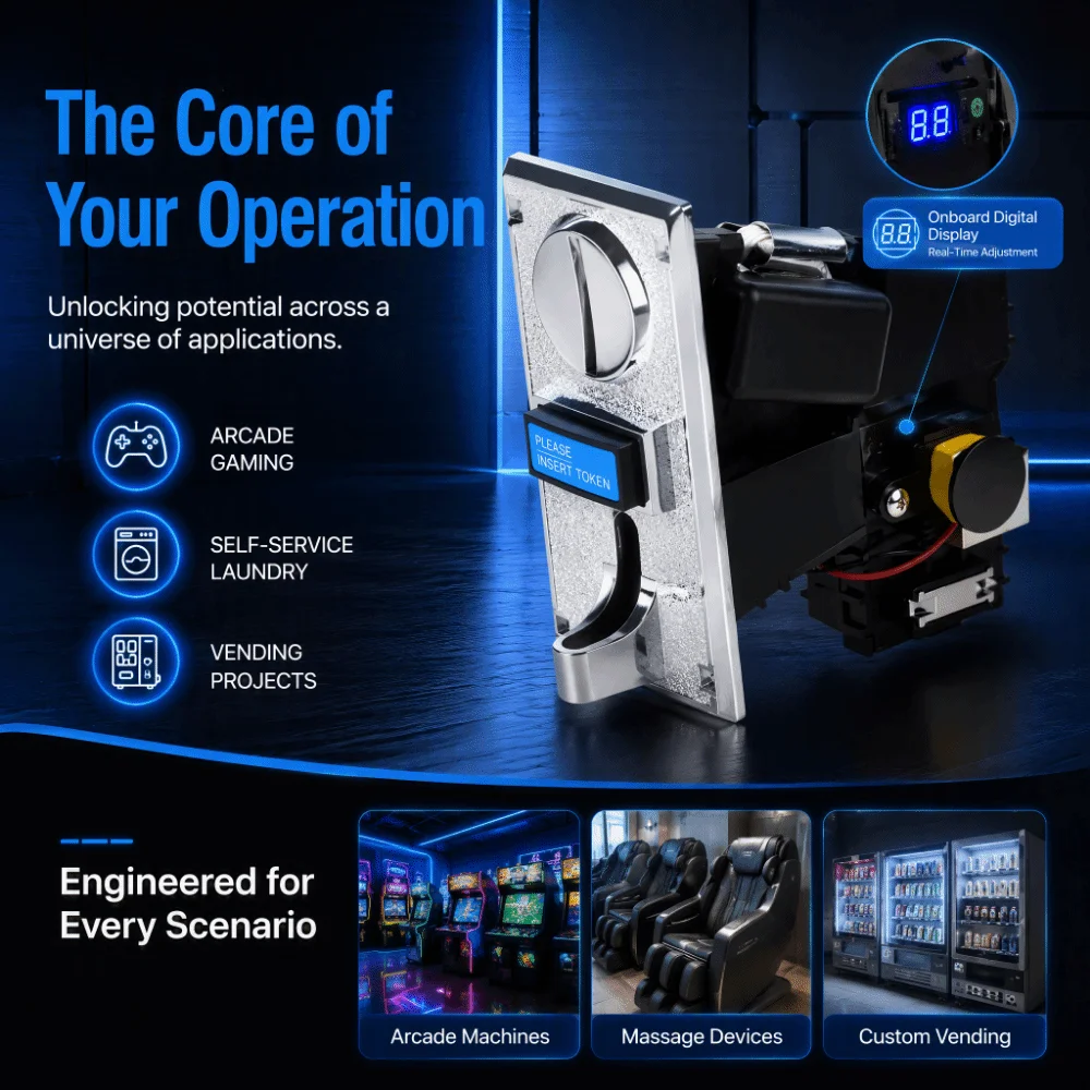 Durable Slot Mechanism Multi Coin Acceptor Multi Coin Selector Slot Coin Selector Vending Machine Parts For Vending Machine