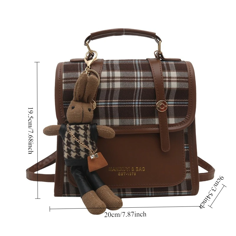 حقيبة طالب عصرية بألوان متباينة كلاسيكية، حقيبة ظهر كاجوال عصرية جديدة، حقائب نسائية أنيقة ذات ملمس متقلب