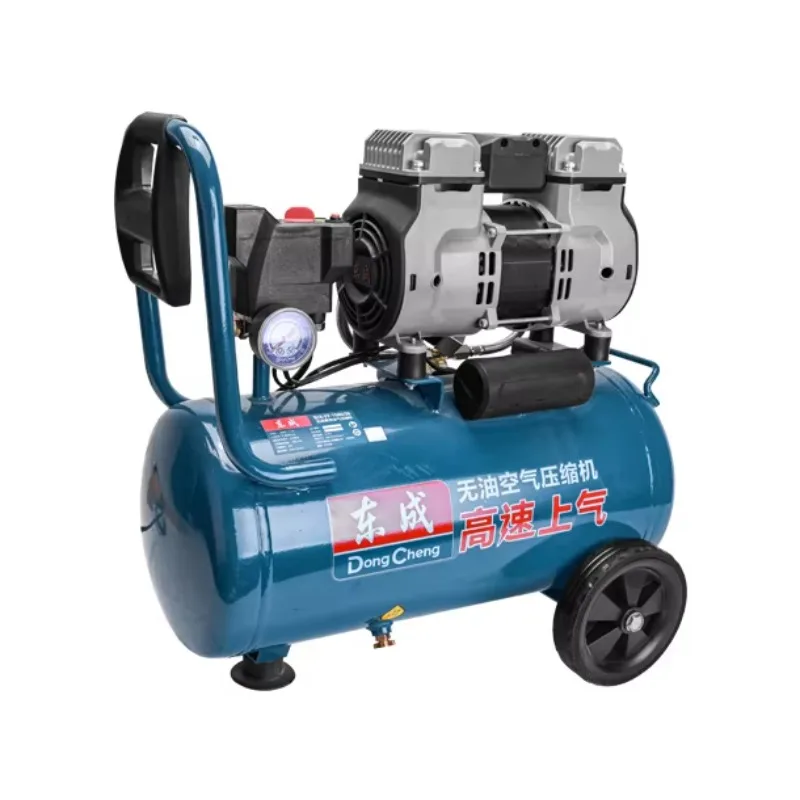 Dongcheng High-Quality Oil-Free Piston Air Compressor 30L Portable Air Pump for Woodwork Nailing Auto Repair