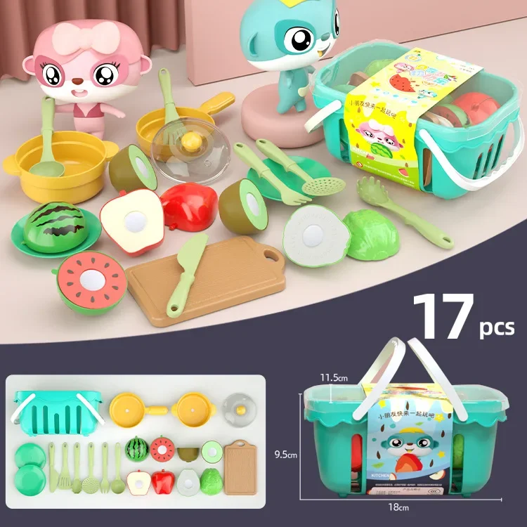 

Pretend Play Toys Kitchen Fruit Cutlery Toy Baby's Recognition of Shape Simulated Apple Children DIY Creative Gift