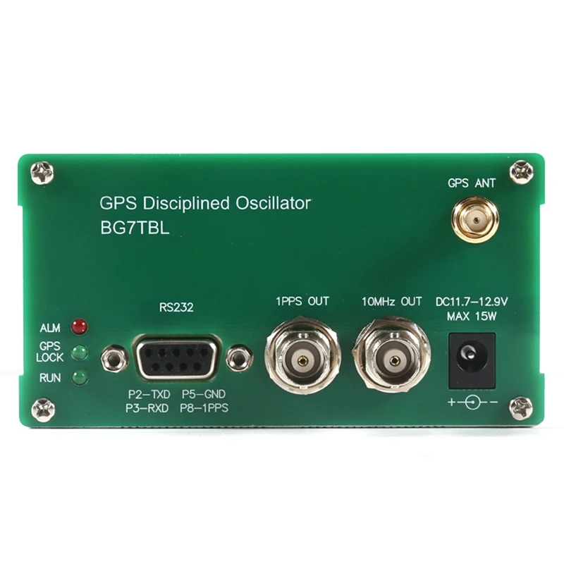 GPS Disciplined Oscillator Clock GPSDO 10KH-220Mhz VFO Square Wave With LCD Display Frequency 10Mhz Output US Plug