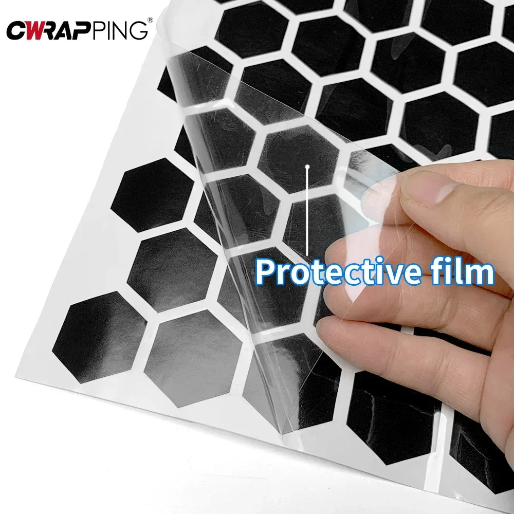

Car Rear Windshield Decoration B-pillar Sticker Honeycomb Hexagon Protective Waterproof Car Strut Self-adhesive Film Accessories
