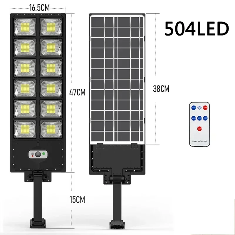 Imagem -04 - Super Large Solar Street Light Sensor de Movimento Humano Impermeável Ultra Wide Modos de Indução Lâmpada de Parede para Quintal Jardim Exterior