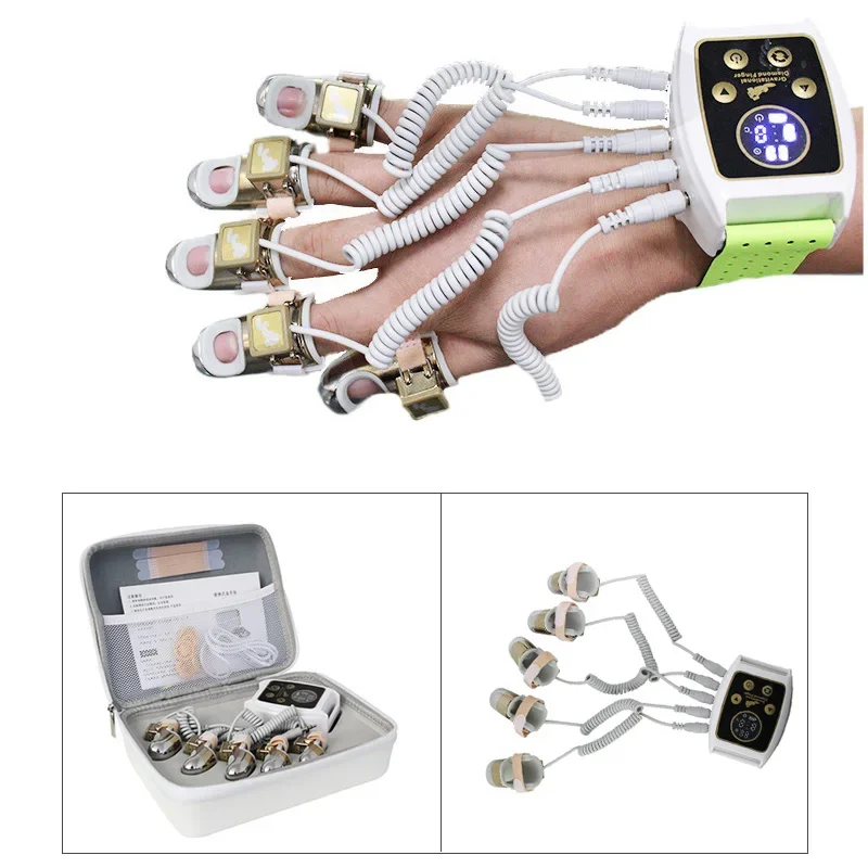 Gravitational Diamond Finger Face Lifting Body Massager Finger Stall Radio Frequency Microcurrent Golden Finger EMS Beauty