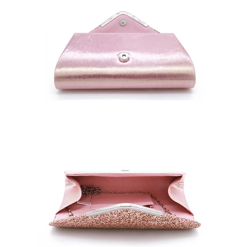 Women Evening Bags Sequins Clutch Party Dinner Bag Lady Dress Shoulder Mobile Phone Purse Fashion Portable Handbags