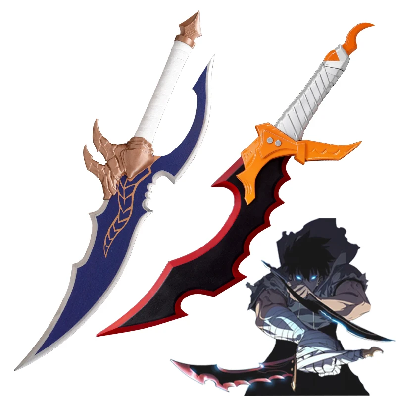 Solo-Leveling Knight Killer Replica Sword,Set Metal Props Decoration,Cosplay Weaponry Set of 2,Non Sharp