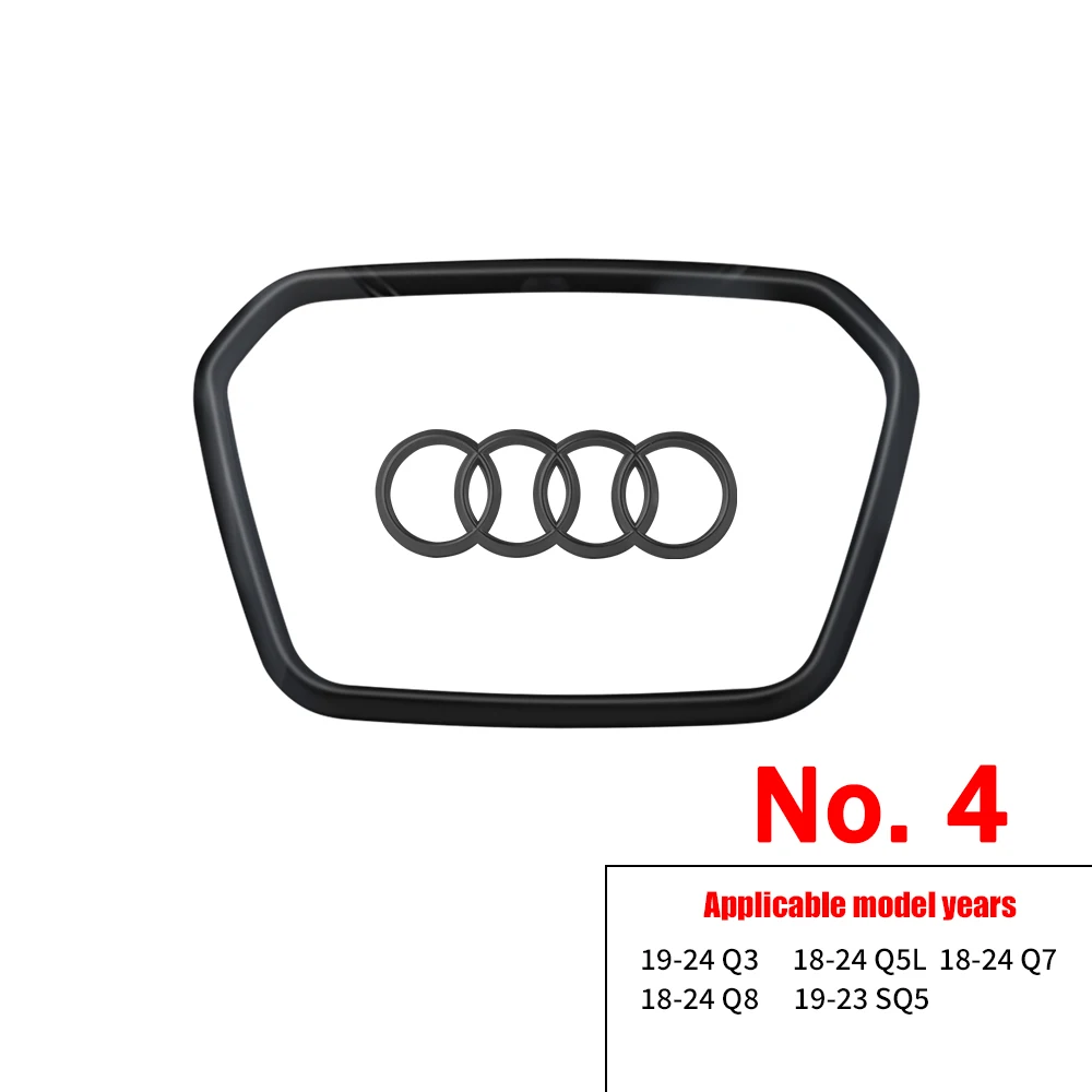Auto-Styling Lenkrad-Mittelkappen Zierleisten Zubehör Logo für AUDI A6L Q7 Q3 Q5L Q8 A7L Q6 E-TRON SQ5 Q5 A7 A5 A3 A4L A8L A8