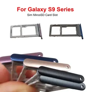 Bilashmart Dual Single Sim Card Tray Samsung Galaxy S9 G960 G960F G960U S9 Plus G965 G965F SIM Card Tray Slot Holder Replacement Part