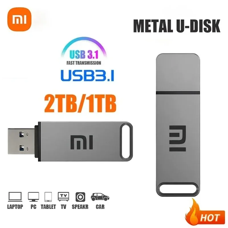 XIAOMI-unidad Flash USB 3,1 Original de 2TB, pendrive de alta velocidad de 1TB de Metal, resistente al agua, memoria USB tipo C para dispositivos de