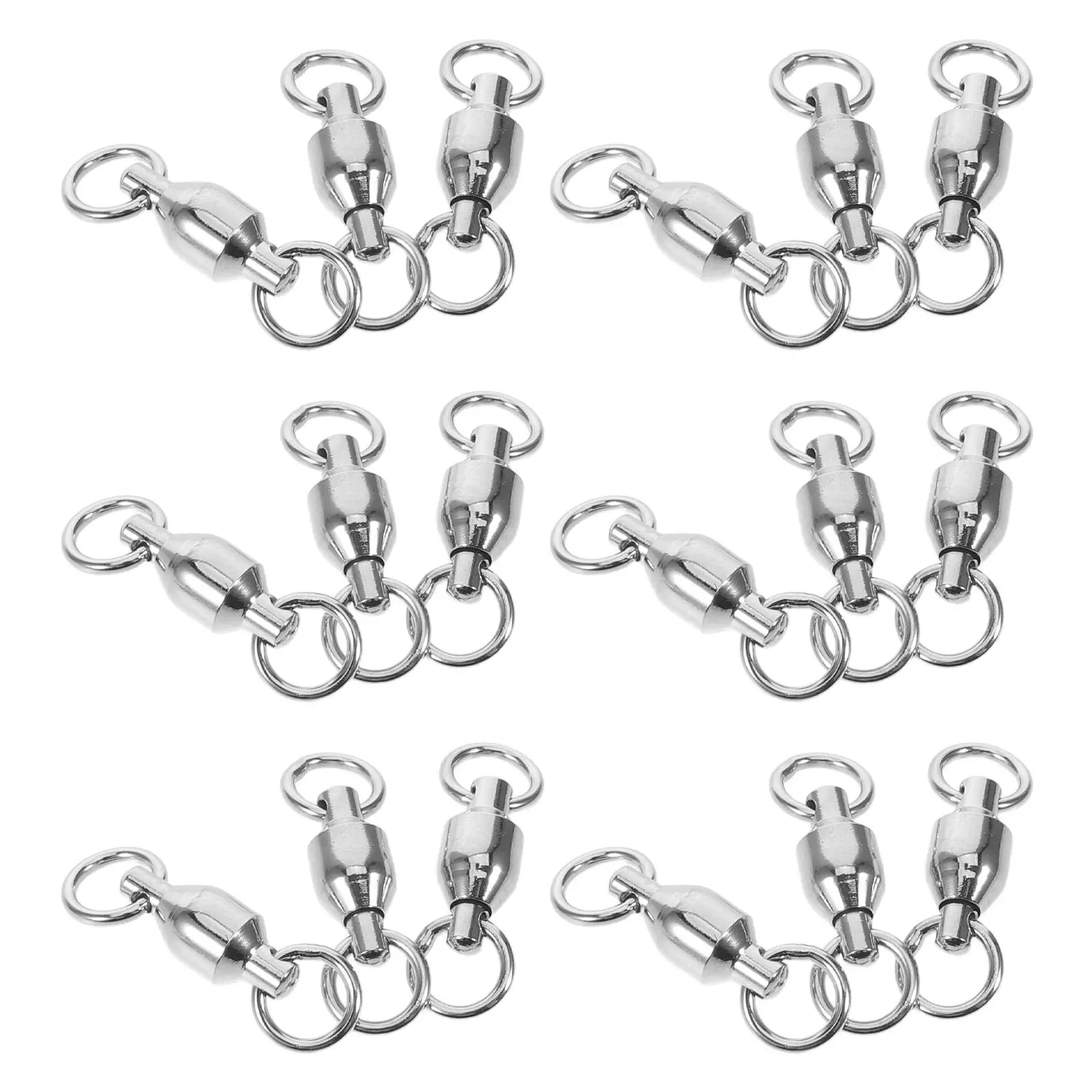 20Pcs Universal Swivel Snap Hooks Metal Detachable Ball Bearing Connectors for Fishing Lanyard Parrot Chain Craft Accessories