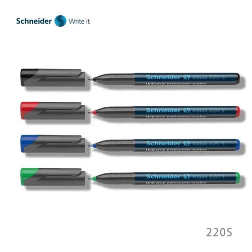 Rotulador ecológico Schneider 220S/222F/224M, multimodelo, 3 estilos, punta opcional, pluma de película aceitosa, 1 ud.