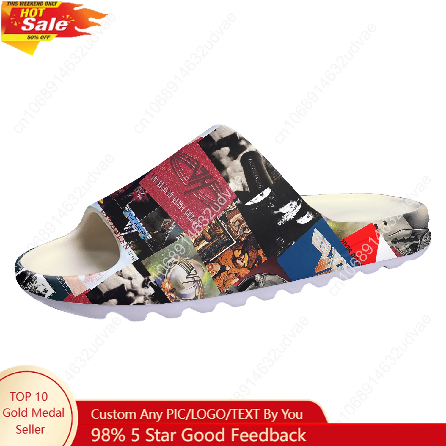 

Van Evh 5150 Stripes Halen Soft Sole Sllipers Mens Womens Teenager Home Sandals Step on Customize Bathroom Beach Slides Shoes