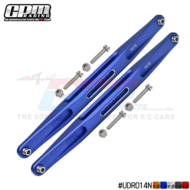 GPM aluminio 7075 brazo de arrastre trasero enlaces inferiores varilla de tracción inferior para TRAXXAS 1/7 UDR 85076-4