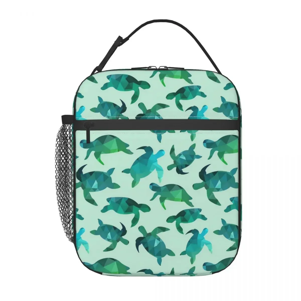 Lunch Bag Neon Turtles Portable Lunch Box For Girls Animal Print Travel Cooler Bag Funny Oxford Thermal Tote Handbags