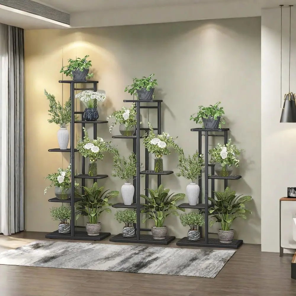 

4 5 6 7 8 Tier Metal Plant Stand, Indoor Outdoor Multifunctional Flower Pot Rack, Single Layer Floor Standing Plant Shelf For P