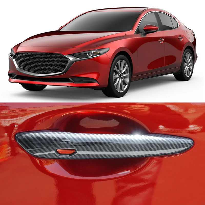 

Carbon Fiber Style Car Side Door Handle Strip Cover Trim For Mazda 3 CX-30 CX-50 CX-60 CX-70 CX-80 CX-90 CX30 CX50 CX60 CX70