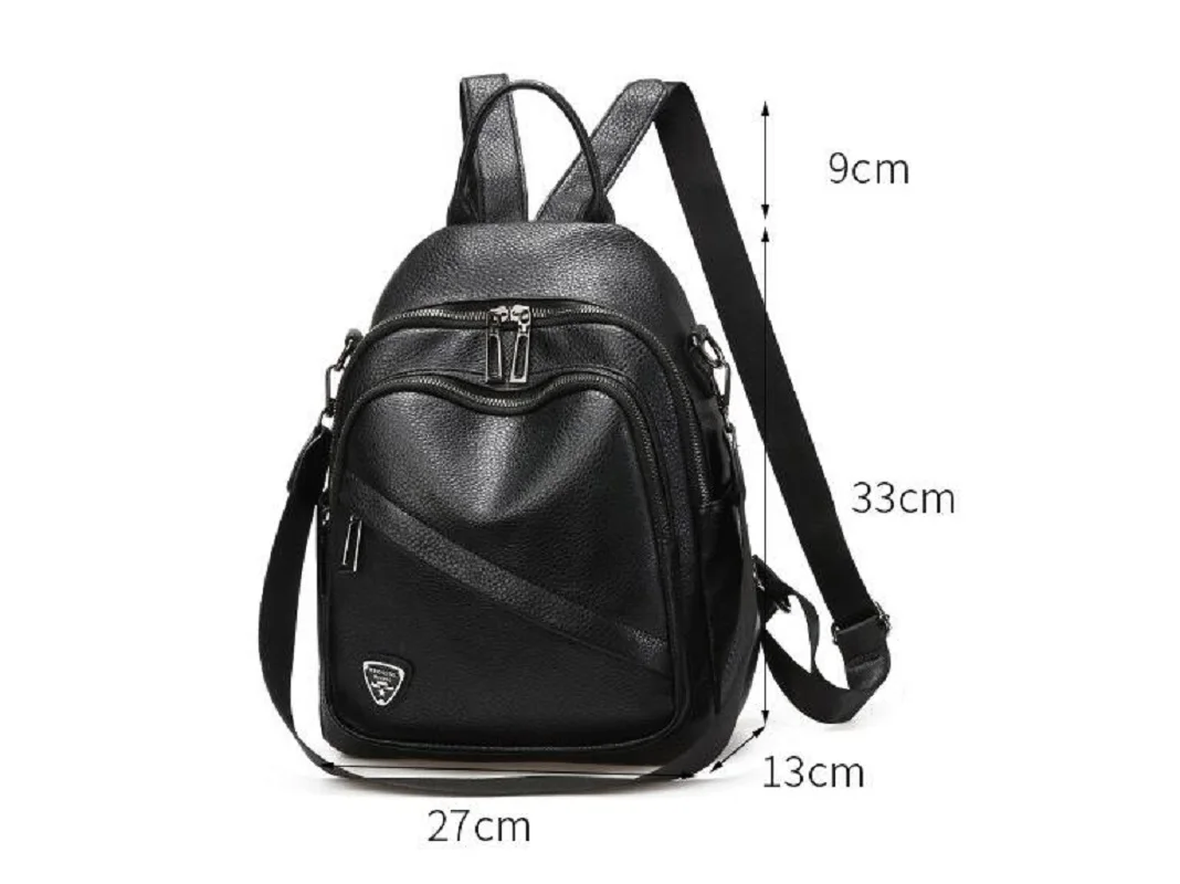 Korean New Women's Fashion High Quality Leather Travel Backpack Casual Large Capacity Shoulder Bags Totes Notebook School Bag