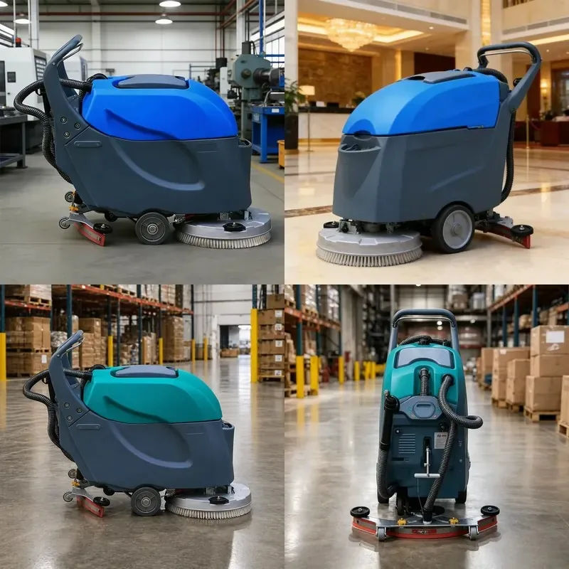 Floor Cleaning and Scrubbing Machine Hand-held Washing Multi-function Electric Riding Road Washer