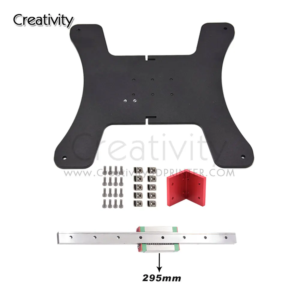 Creativity  Ender3 Yaxis Upgrade Linear Rail Kit Hot Bed Base MGN12H 295mm Length  For Ender3/Ender3 V2/Ender3 Pro 3D Printers