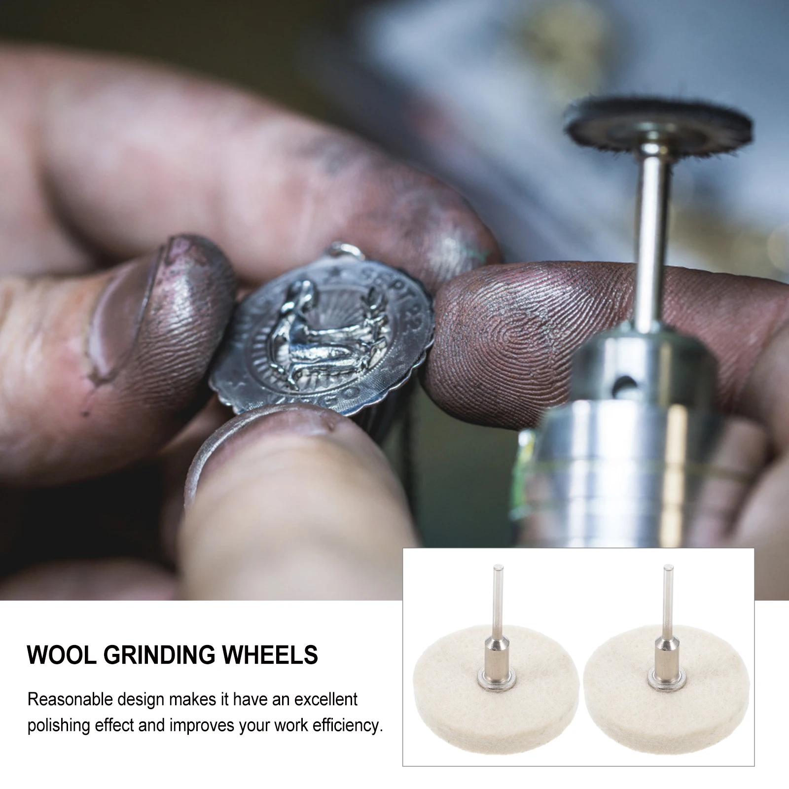 

4pcs Wool Polishing Wheels Grinding Tools Efficient Polisher Buffing Heads Lightweight Small Size For Drills