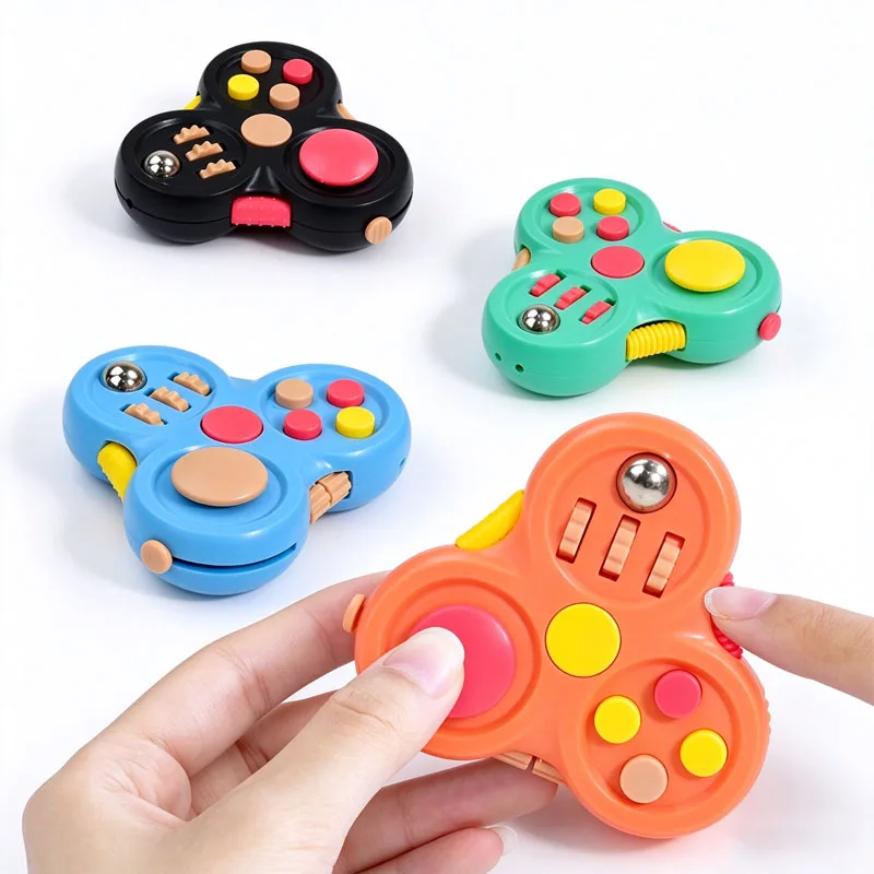 Fingertip Game Controller Spinner Quiet Fidget Clicker Joystick Gear Focus Relieves Stress ADHD Office Fun Creative Gifts Adults