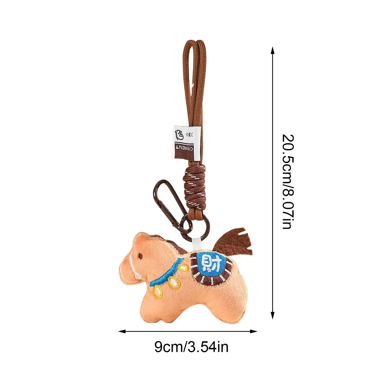 Pferd Stofftier Schlüsselanhänger Chinesisches Neujahr Tier Plüsch Schlüsselanhänger Taschenanhänger für Urlaub Geburtstagsfeier Jungen Mädchen