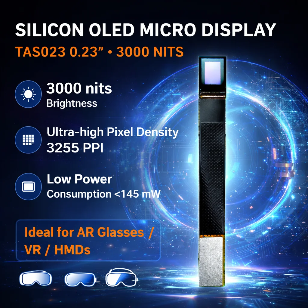TAS023 0.23インチ シリコンOLEDマイクロディス - Ar Smart Glasses Display Micro Oled のレビューと価格
