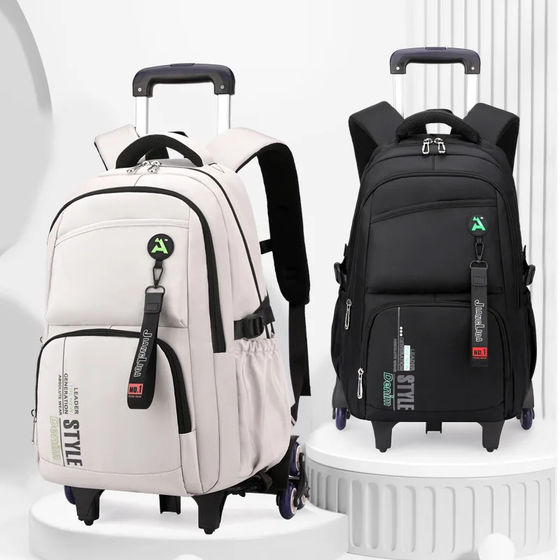 School Bag with wheels Rolling Backpack for boy Kids Student Wheeled Backpack Trolley School Bag Travel Trolley backpack Luggage