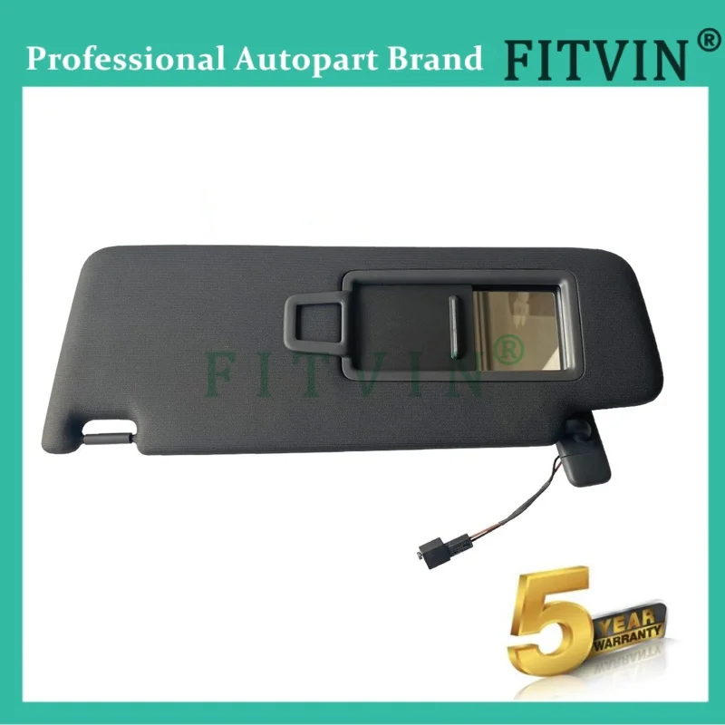 x1 Black Interior Sunvisor w Mirror 5G0857551 5G0857552 For VW Golf 7 GTI Skoda Octavia 3 A7 Fabia mk3 Rapid Seat Arona Ibiza/ST