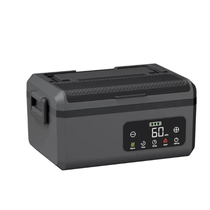 Heating Cordless Lunch Box 1300ML/1500ML, No Water Self Heating Bento with 20000mAh/30000mAh Battery ，English Version