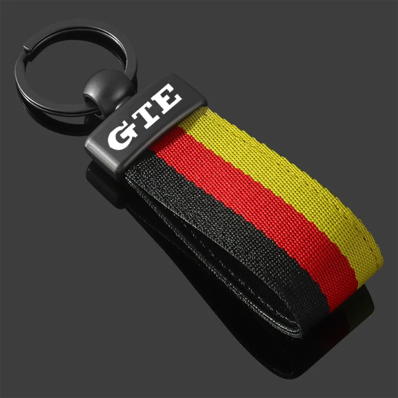 النايلون حزام كيرينغ قلادة سلسلة مفاتيح السيارة حامل لفولكس واجن GTE شعار بولو طوارق شاران بيتل المفاتيح الملحقات