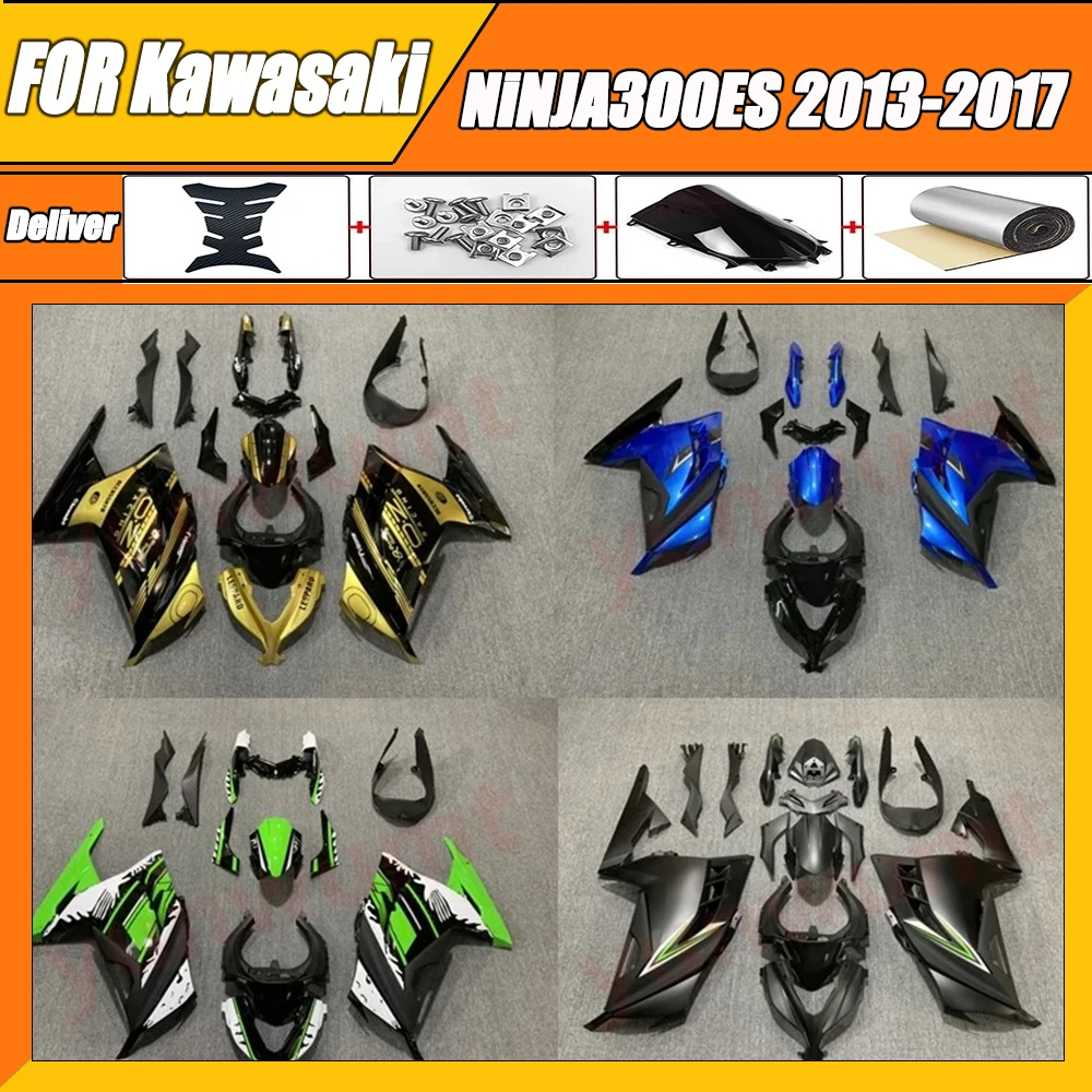 For Ninja 300 2013 - 2017 2014 2015 2016 NINJA300 Motorcycle ABS Plastic full Fairing Kit Motorcycle EX300 Body Fairings zxmt