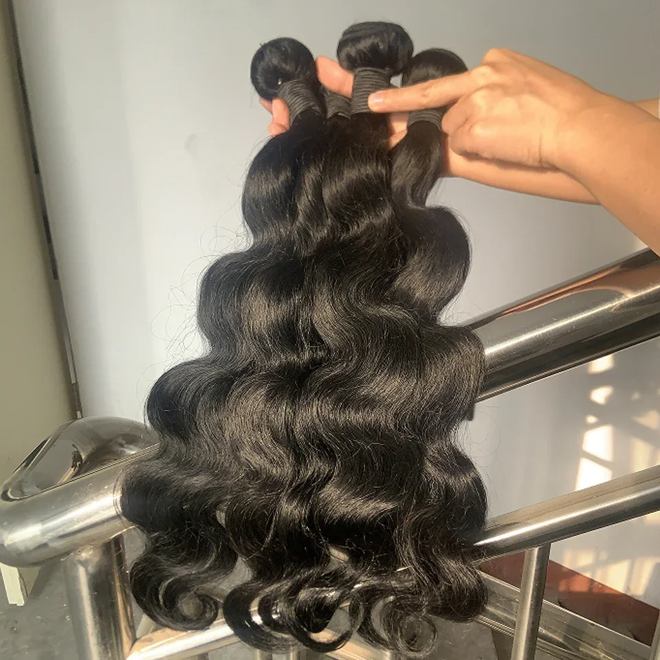 18A Virgin Raw Body Wave Bundles With Closure Frontal HD Transparent Lace Closure And Bundles Brazilian Hair Weave Extensions image 7