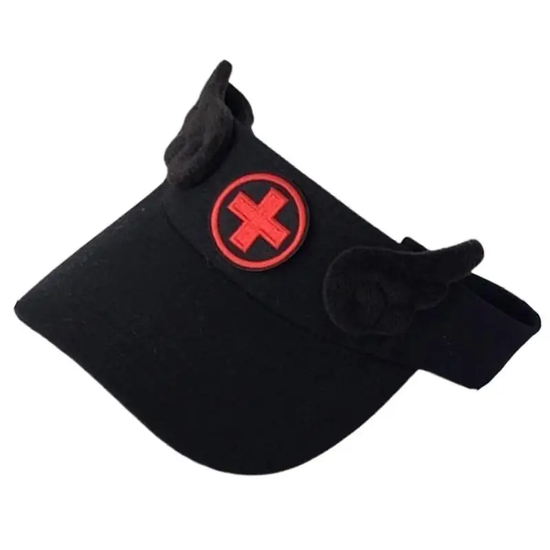 

39BB Trendy Black Baseball Hat with Angel Wing Multifunctional Comfortable Hat for Culture Lover