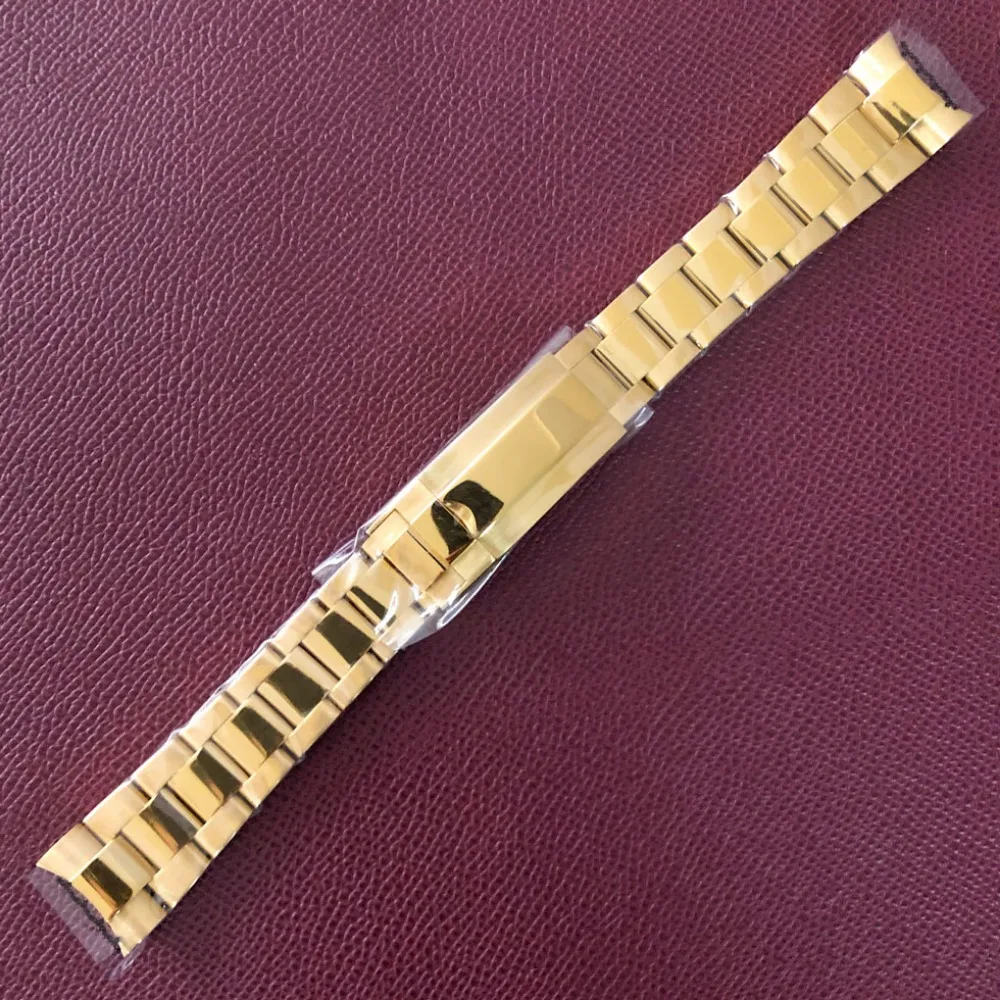 Correa de reloj de acero de 20mm para hombre, accesorios de reloj de pulsera, correa de reloj, pulido intermedio