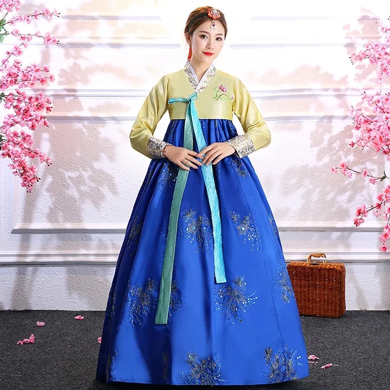

Korean National Stage Dance Performs Clothing Women Wear Hanbok Hanbok Traditional Embroidery Palace Hanbok Ancient Dress Ladies