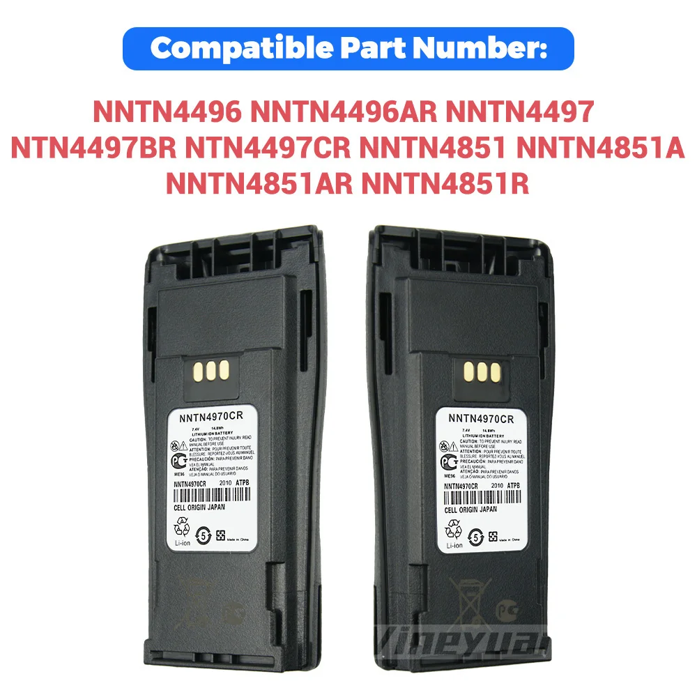 Imagem -04 - Bateria Li-ion para Motorola Nntn4970cr 7.4v 1800mah Motorola Cp140 Cp150 Cp160 Dep450 Xir P3688 Gp3688 Bateria de Substituição de Rádio Bidirecional