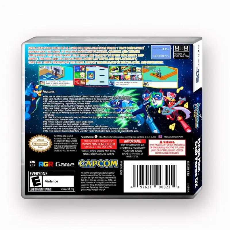 New DS Game Cartridge Video Game Console Card Mega Man Star Force DX Enlish Version Collection Gifts Toys for NDS/3DS/2DS