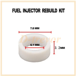 100pcs Wholesale 3.2*7.8MM OD:6.1MM For Volkswagen GDI Fuel Injector PTFE seals for fuel injector repair kits EA888