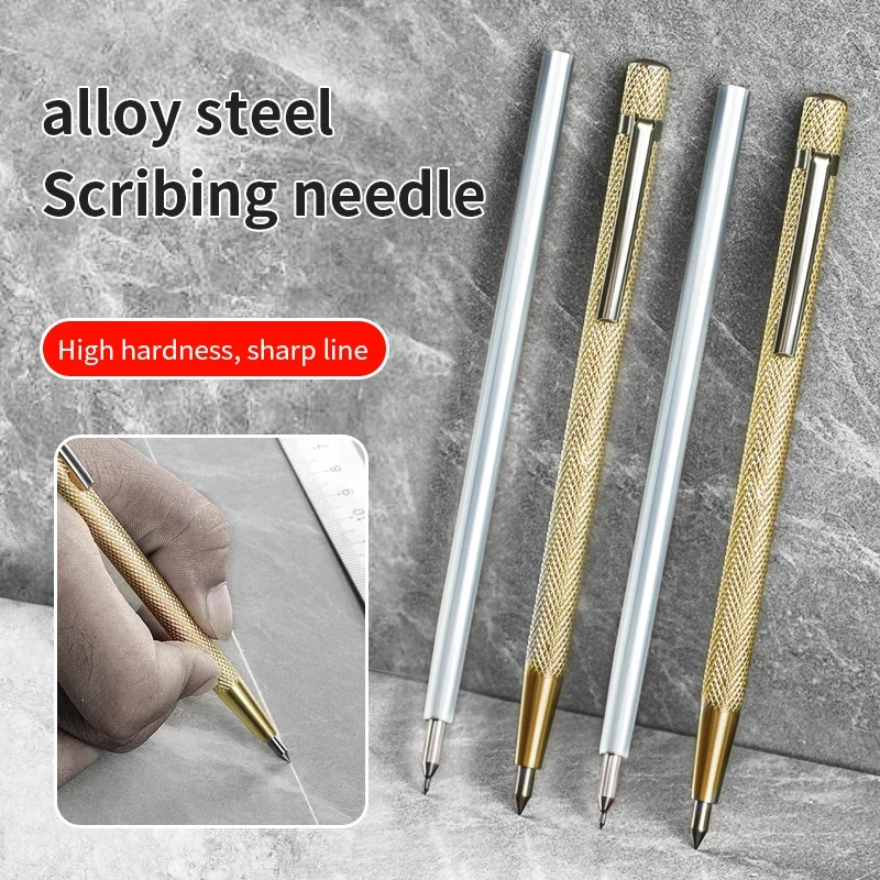 10pcs Diamond Scribing Pen Tungsten Carbide Tip Carbide Marker Engraving Pen for Glass Ceramic Metal Wood Engraving Hand Tools