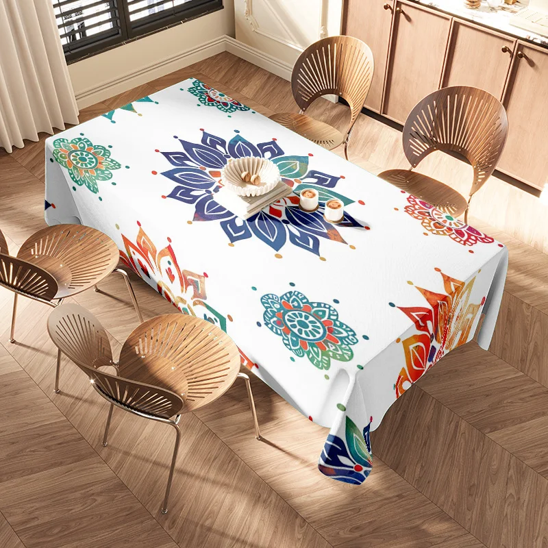 Abstract Art Tablecloth: Vibrant, Contemporary Design Bringing Bold Colors and Creative Energy to Your Modern Dining