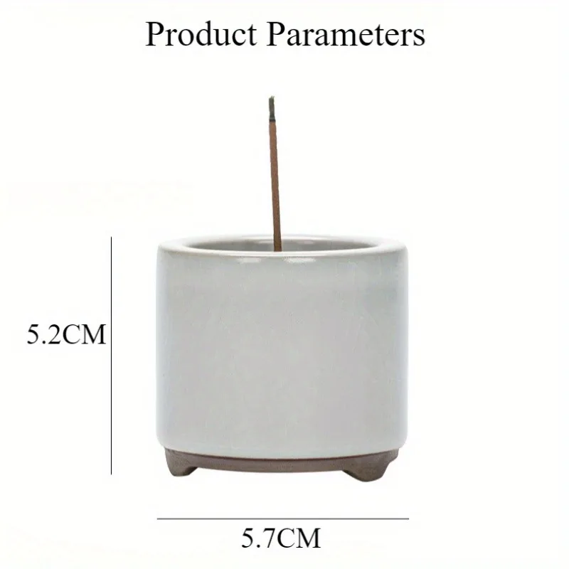 1PC Vintage Ceramic Incense Burner Zen Incense Stick Holder Handmade Backflow Incens Burner Censer Base Indoor Home Decoration