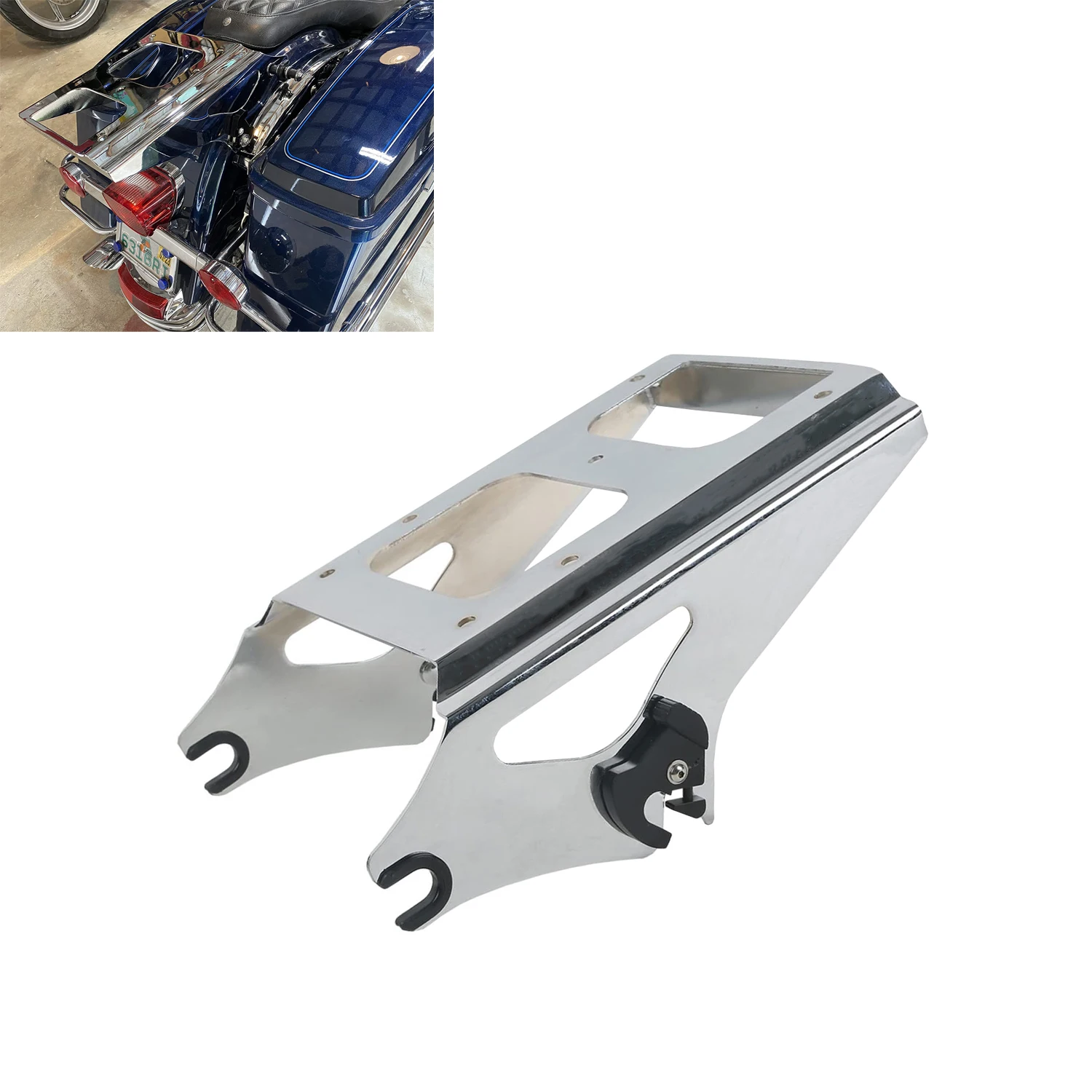 

Съемный двухместный багажник с креплением на багажник для Harley Touring Street Electra Road Glide Road King 2009-2013