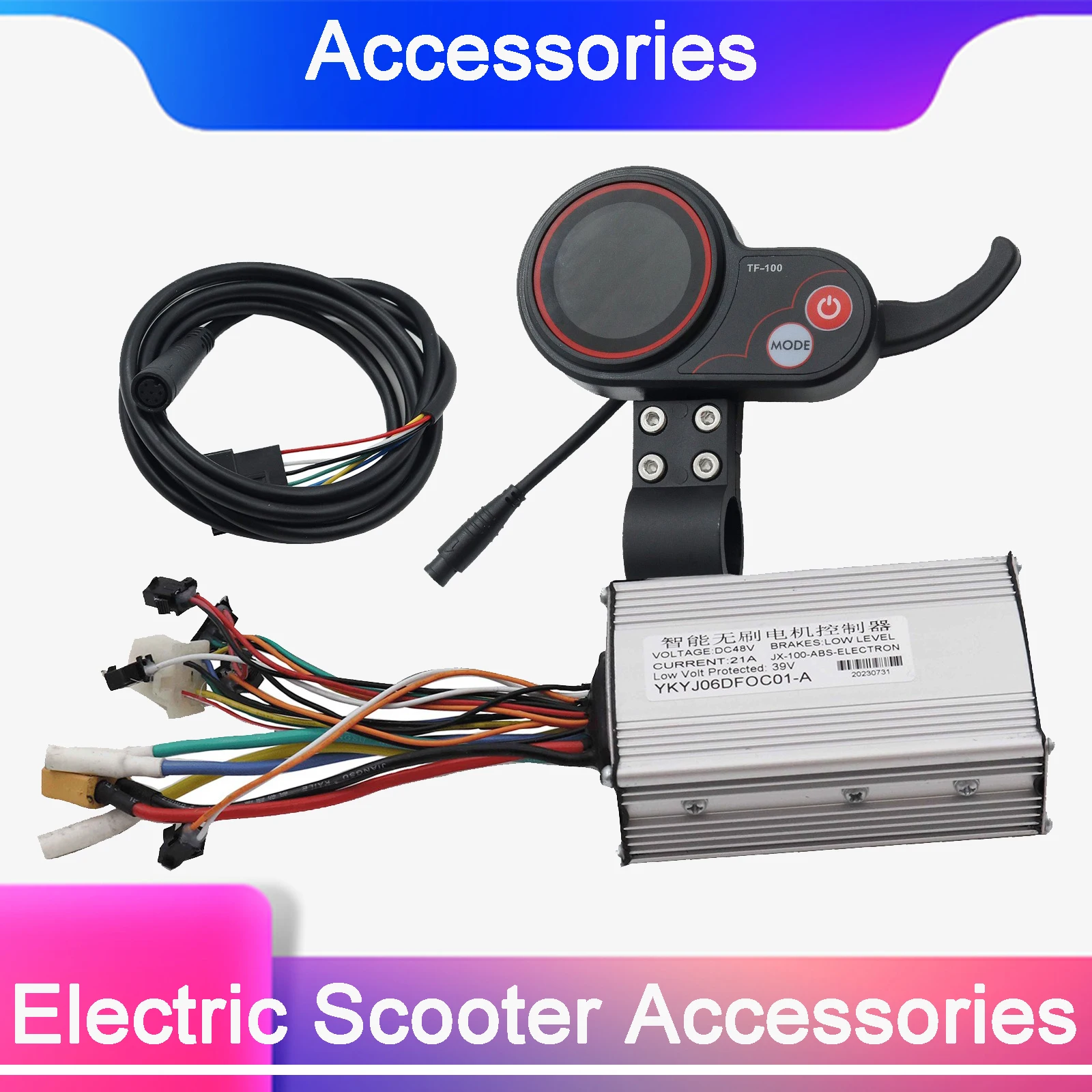 Бесщеточный контроллер TF-100, 48 В, 21 А, приборная панель, подходит для электрического скутера KUGOO M4 PRO Бесщеточный контроллер TF-100, 48 В, 21 А, приборная панель, подходит для электрического скутера KUGOO M4 PRO