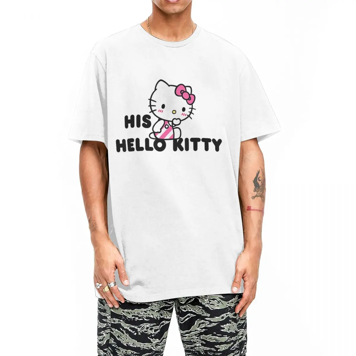 Hello Kitty And Dear Daniel Couples T-Shirts Men Women Novelty Cotton Tee Shirt O Neck Short Sleeve T Shirts Summer Clothing