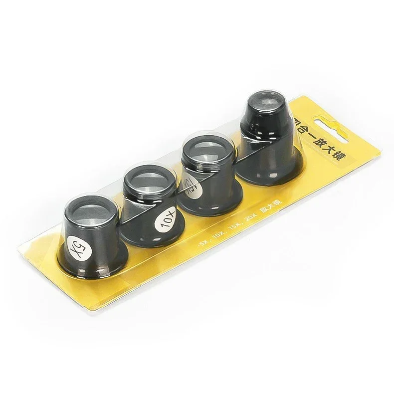 4pcs/set Eye Loupe Magnifiers 5x/10/15x/20x Watch repair tool kit Jewelry Loupe Magnifier Magnifiying Glass Watchmaker tools image 2