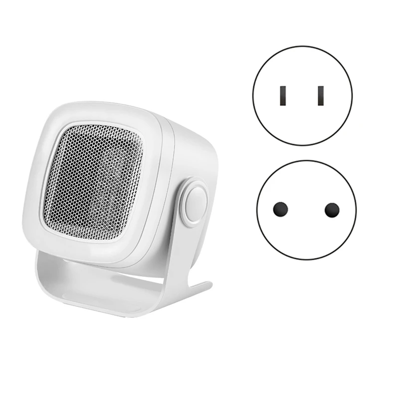 Winter Electric Heater Fan Office Warmer Desktop Mini Warmer Household Adjustable Electric Warmer-US Plug Easy Install