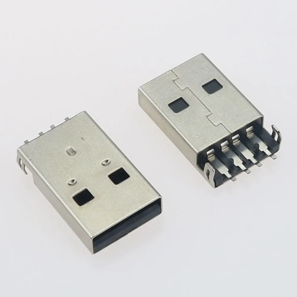 10 Stück USB 2.0 Stecker Typ A USB PCB-Steckverbinder 180 Grad SMT Männliche USB-Anschlüsse 4-polig SMD USB 2.0 Port – Detail 2