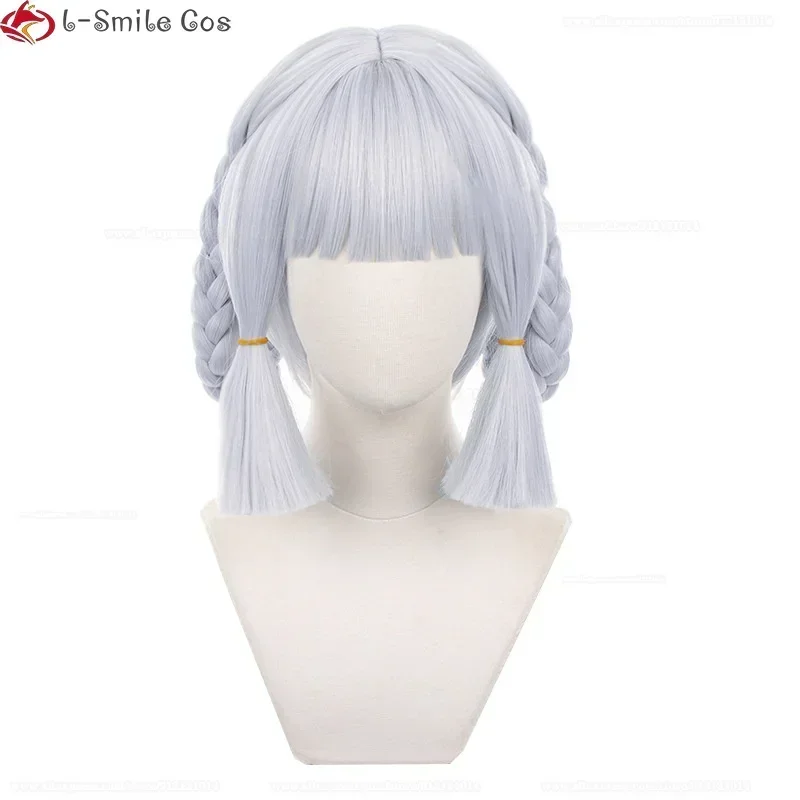 Genshin Impact New Skin Kamisato Ayaka Cosplay Wig Braided Heat Resistant  Ayaka Springbloom Missive Party Cute Wigs + Wig Cap