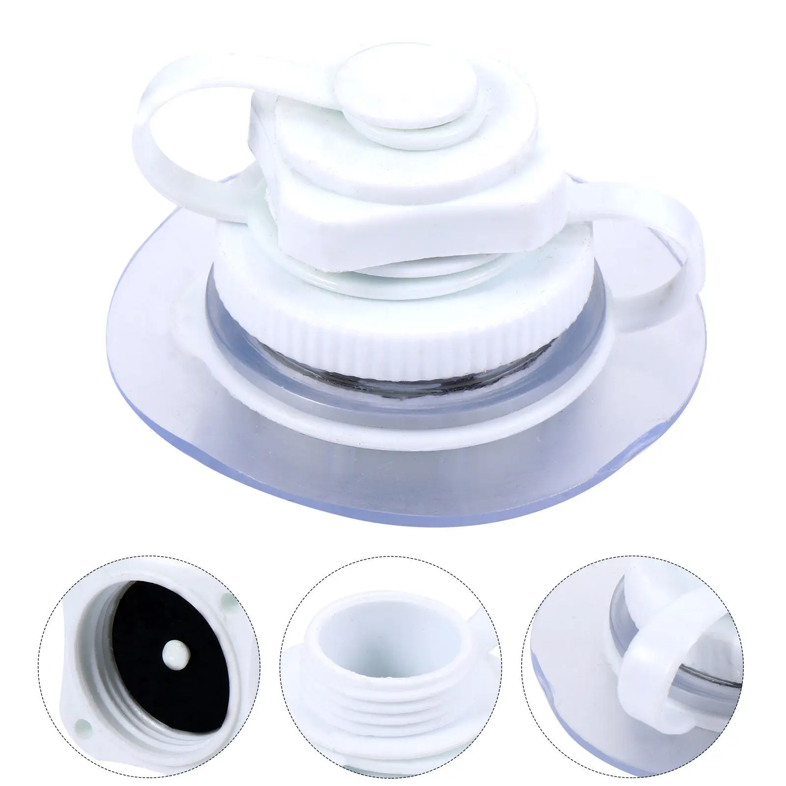 2Pcs Boat Air Valve Tpu Screw Thread One-Way Inflation Replacement Air Plug Boston Valve for Inflatable Kayaks Rafts